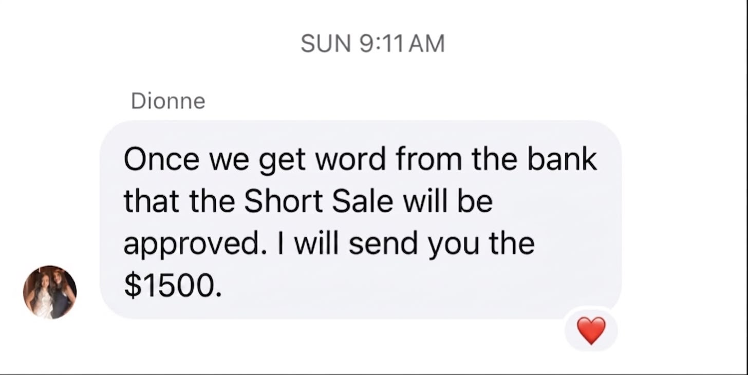SMS Marketing client message: Deal in motion